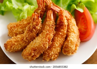 Deep Fried Shrimp On A Plate