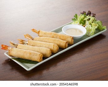 Deep Fried Shrimp Spring Roll Thai Food