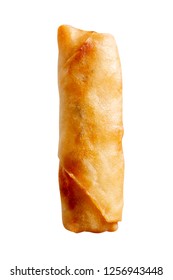 Deep Fried Spring Roll Isolated On White Background.