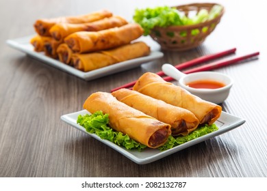 Deep fried spring rolls , popiah - Shutterstock ID 2082132787