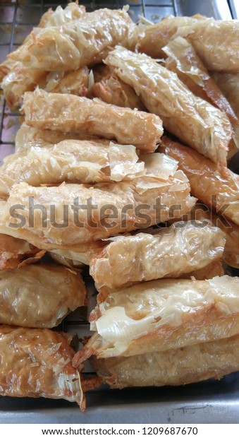 Deep Fried Tofu Skins Bean Curd Stock Photo Edit Now 1209687670