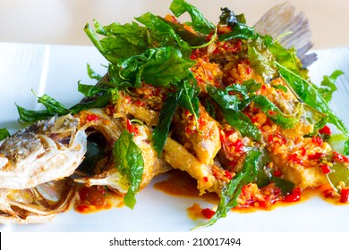 Deep Fried Whole Sea Perch With Chill Sauce