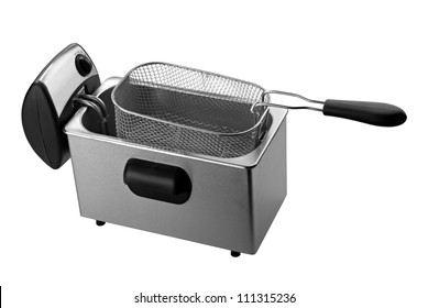 Deep Fryer Isolated On White Background ( Clipping Path)