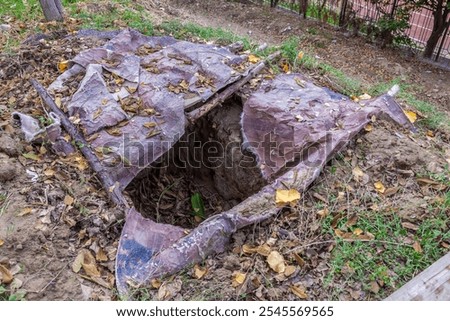 deep hole cache in the ground
