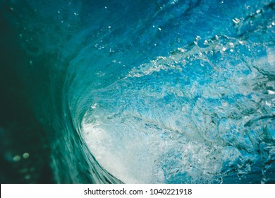 Deep inside a blue barrel