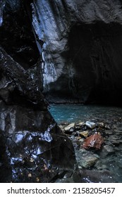 Deep Inside The Box Canyon Of Ouray, Colorado, USA