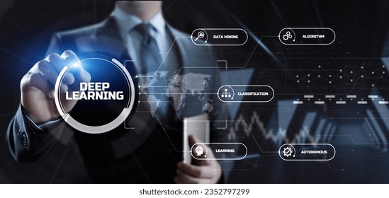 Deep learning neural network AI Artificial intelligence concept.