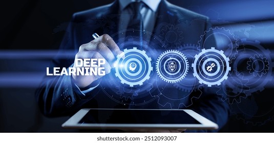 Deep learning neural network AI Artificial intelligence concept.
