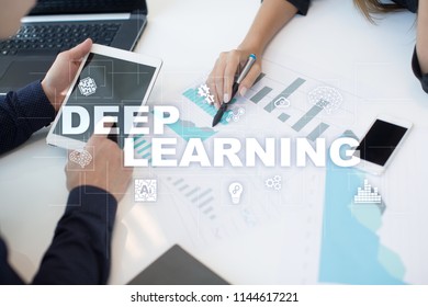 Deep machine learning, artificial intelligence in smart factory or technology solution.