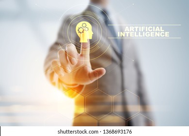 Deep Machine learning artificial intelligence technology concept.