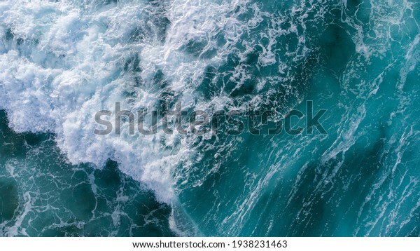 Deep Sea Foam Crashing Near Shore Stock Photo (Edit Now) 1938231463