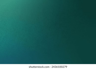 Deep solid green tone gradation with indigo blue color paint on environmental friendly cardboard box blank paper texture minimal style background with space
