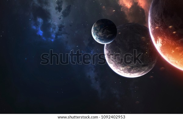 Deep Space Planets Awesome Science Fiction の写真素材 今すぐ編集