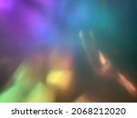 Deep teal, purple, yellow, orange multi chrome color shift look blurred background or overlay for vintage feel