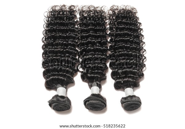 Deep Wave Black Human Hair Weave Stock Photo Edit Now 518235622