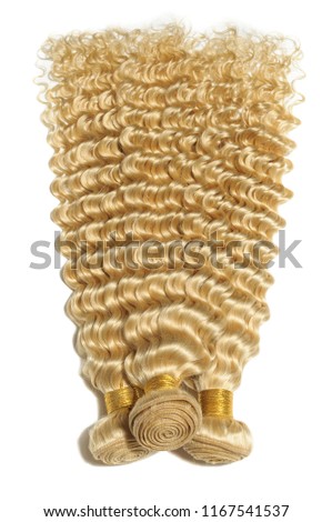 Deep wave bleached blonde human hair weaves extensions bundles