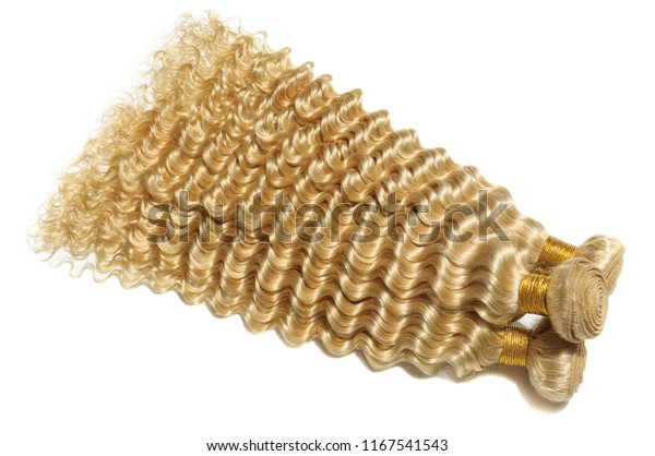 Deep Wave Bleached Blonde Human Hair Stock Photo Edit Now 1167541543