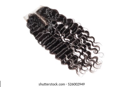 Deep wave curly human hair lace closure 