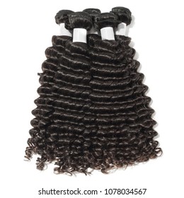 deep wave kinky curly black human hair weaves extensions bundles
