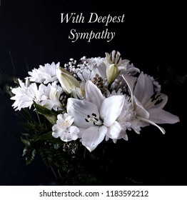 Deepest Sympathy Text Written On Black Stock Photo 1183592212 ...