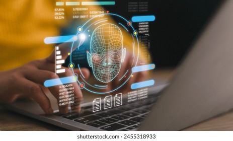 Deepfake concept matching facial movements. Face swapping or impersonation. - Powered by Shutterstock - Get 15% off with code: PIKWIZARD15