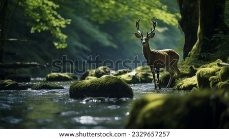 a deer in the forest