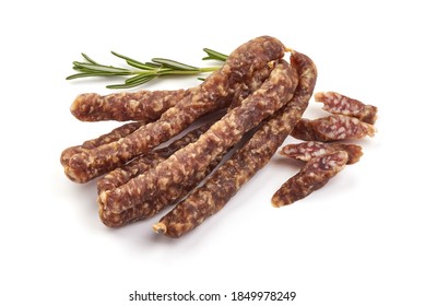 Deer Jerky Sticks, Isolated On White Background.