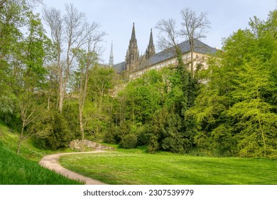 The Deer Moat in the Prague Castle complex in Prague.