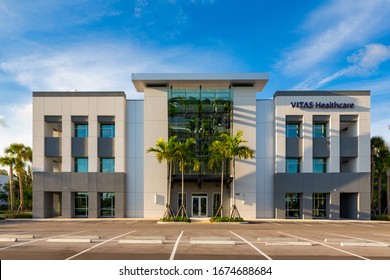 Deerfield Beach, Florida/USA - March 16, 2020: VITAS Healthcare Hospice In Deerfield Beach, Florida, United States. Hospice Innovation, Vision, Technology And Expertise.