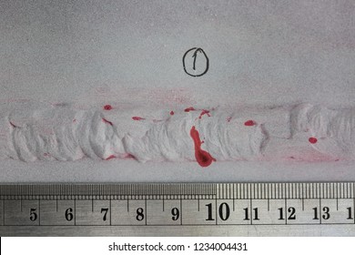 Defect Colour Red Round Indication Crack Stock Photo 1234004431 ...