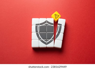 Defense breakdown. The security system is hacked. Weakened immunity. Vulnerability to threats. Suppression and deterioration. Decreased protection efficiency. Protection downturn.