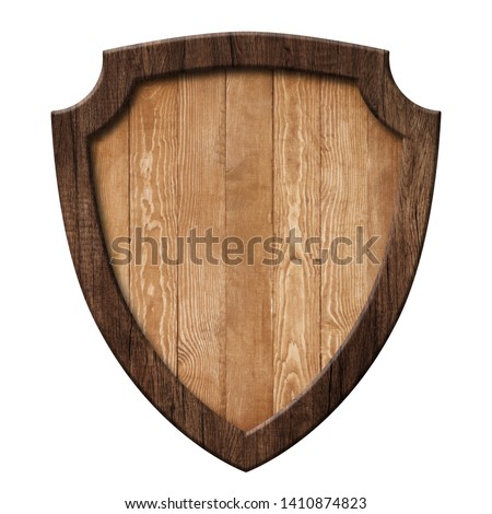 Defense protection shield or board made of natural wood with dar