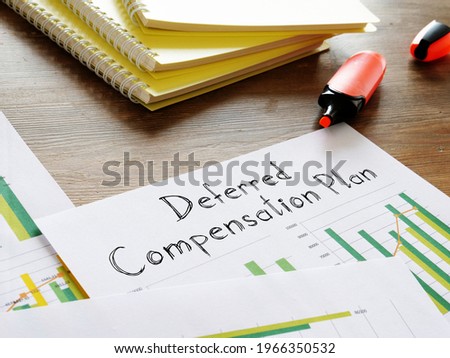 Deferred Compensation Plan is shown on a photo using the text