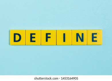 Define word on scrabble tiles - Powered by Shutterstock