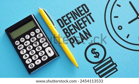 Defined benefit plan is shown using a text