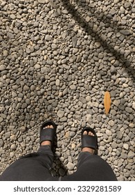 definite steps with the rocks