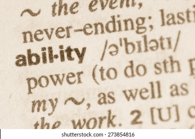 Definition of word ability  in dictionary