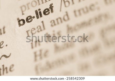 Definition of word belief  in dictionary