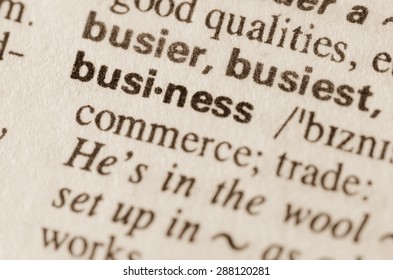 Definition Of Word Business In Dictionary