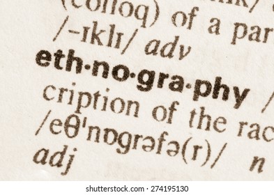 Definition Of Word Ethnography In Dictionary