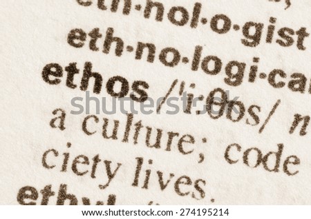 Definition of word ethos in dictionary