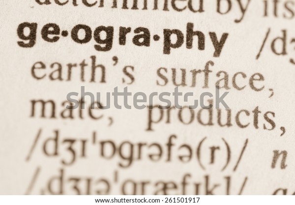 Definition Word Geography Dictionary Stock Photo Edit Now 261501917