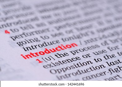 Definition Of The Word Introduction