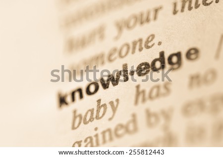 Definition of word knowledge in dictionary