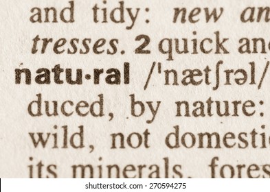 Definition of word natural in dictionary