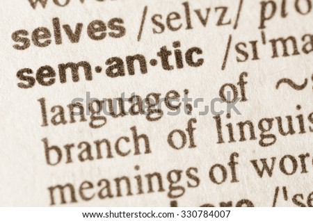 Definition of word semantic in dictionary