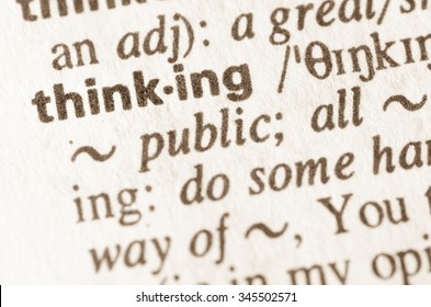 Definition of word thinking  in dictionary