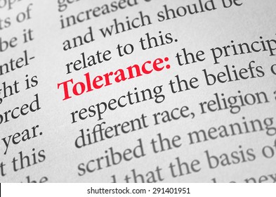 Definition Of The Word Tolerance In A Dictionary