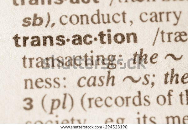 transaction synonym definition