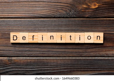 Definition word written on wood block. Definition text on wooden table for your desing, concept. - Shutterstock ID 1649660383
